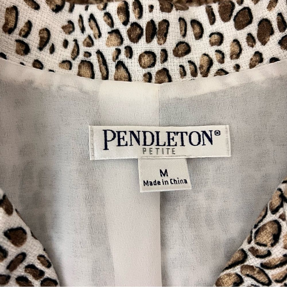 Pendleton Linen Blend Animal Print Jacket - Picture 2 of 6